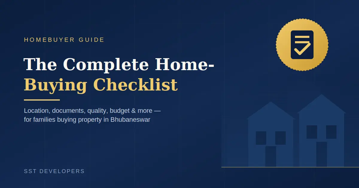 Home Buying Checklist Bhubaneswar