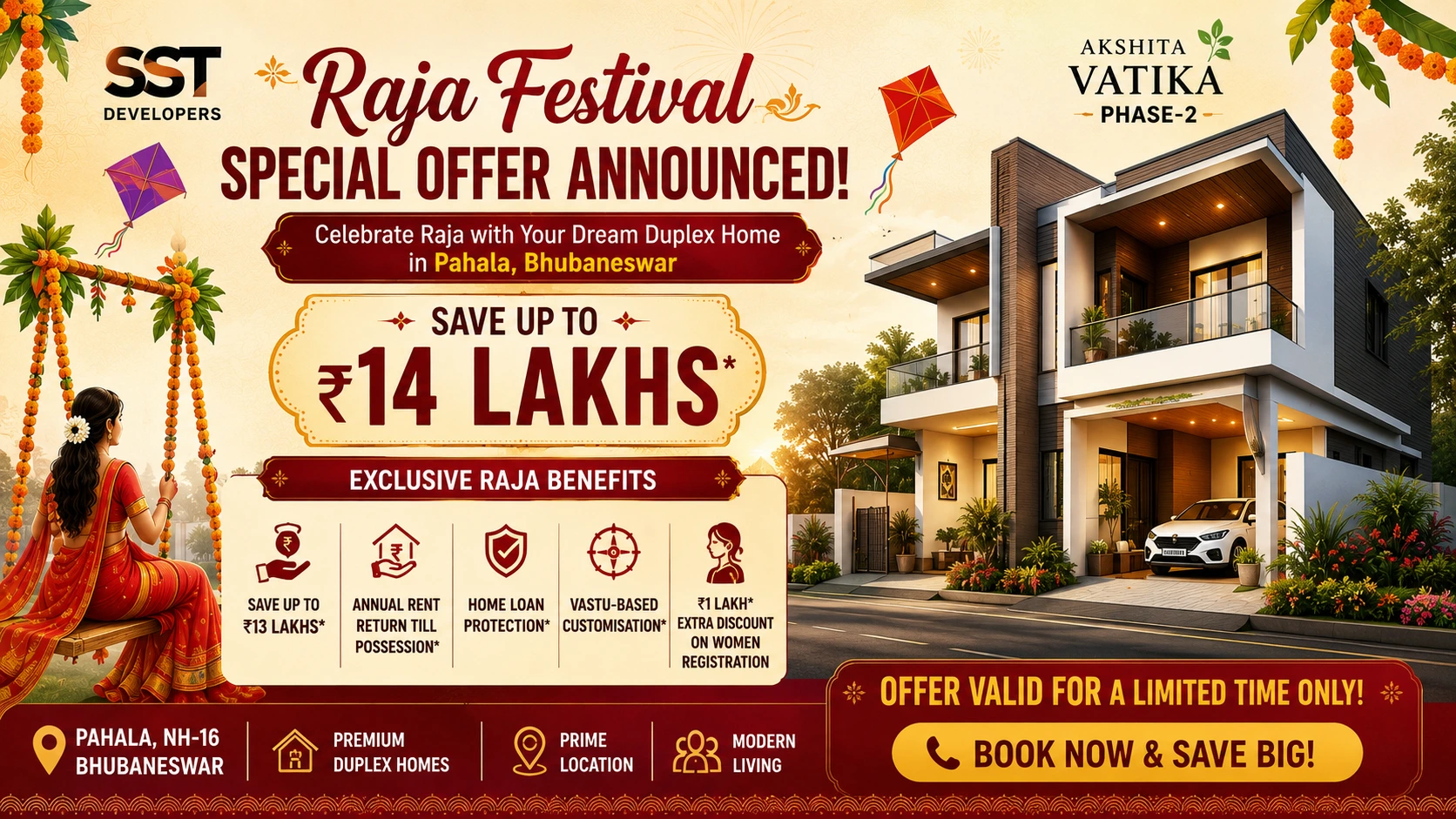 Raja Festival Offer on Duplex Homes in Bhubaneswar
